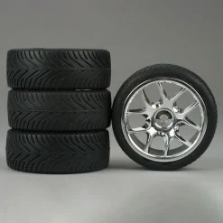 Duratrax 10-Spoke Chrome Wheel, Radial (4) for Tires & Wheels