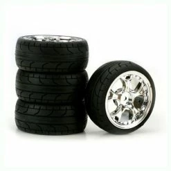 Duratrax 5-Blade Chrome 2mm Offset ST, Radial (4) for Tires & Wheels