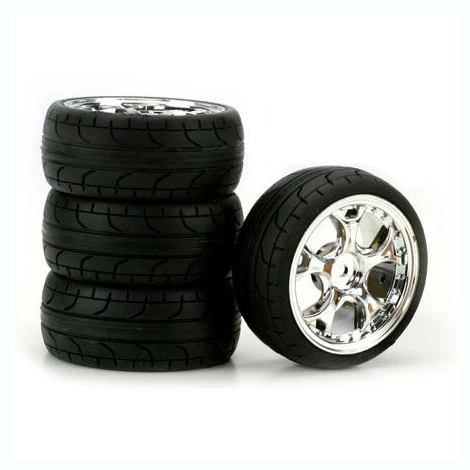 Duratrax 5-Blade Chrome 2mm Offset ST, Radial (4) for Tires & Wheels 3 Duratrax 5-Blade Chrome 2mm Offset ST, Radial (4) for Tires & Wheels