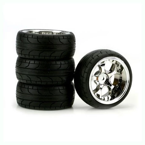 Duratrax 5-Blade Chrome 10mm Offset ST, Radial (4) for Tires & Wheels 3 Duratrax 5-Blade Chrome 10mm Offset ST, Radial (4) for Tires & Wheels