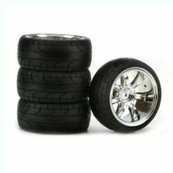 Duratrax 7-Spoke Chrome 10mm Off-Set ST, Radial (4) for Tires & Wheels