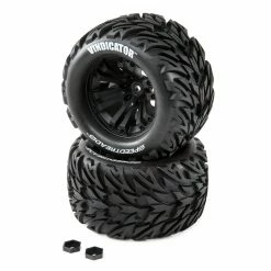 Duratrax SpeedTreads Vindicator Tires Mounted (2): 1/10 Stadium/Monster Truck for Tires & Wheels