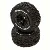 Duratrax SpeedTreads Shootout SC Front Rear Black Mounted (2): Traxxas Slash, ECX 4X4 for Tires & Wheels -DURATRAX Sales DTXC2931 A0 6ILBUC4R