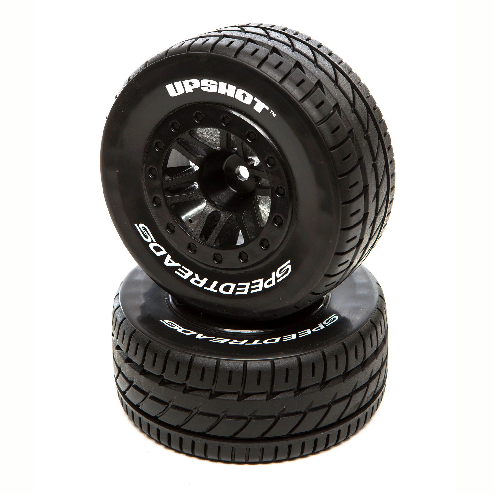 Duratrax SpeedTreads Upshot SC Tire Front Rear Black Mounted (2): Traxxas Slash/Rustler ECX 4X4 for Tires & Wheels 3 Duratrax SpeedTreads Upshot SC Tire Front Rear Black Mounted (2): Traxxas Slash/Rustler ECX 4X4 for Tires & Wheels