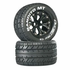 Duratrax Bandito MT 2.8" 2WD Mounted Front C2 Tires, Black (2) for Tires & Wheels
