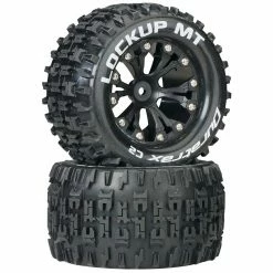 Duratrax Lockup MT 2.8" 2WD Mounted Rear C2 Tires, Black (2) for Tires & Wheels