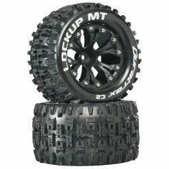 Duratrax Lockup MT 2.8" 2WD Mounted 1/2" Offset Tires, Black (2) for Tires & Wheels
