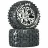 Duratrax Lockup MT 2.8" 2WD Mounted 1/2" Offset Tires, Chrome (2) for Tires & Wheels -DURATRAX Sales DTXC3511 A0 516RQDV7