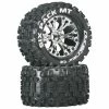 Duratrax Six-Pack MT 2.8" 2WD Mounted Front C2 Tires, Chrome (2) for Tires & Wheels -DURATRAX Sales DTXC3519 A0 XJSTMN5H