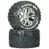 Duratrax Six-Pack MT 2.8" 2WD Mounted Rear C2 Tires, Chrome (2) for Tires & Wheels -DURATRAX Sales DTXC3521 A0 E01WXW6L