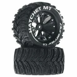 Duratrax Hatchet MT 2.8" 2WD Mounted Rear Tires, Black (2) for Tires & Wheels