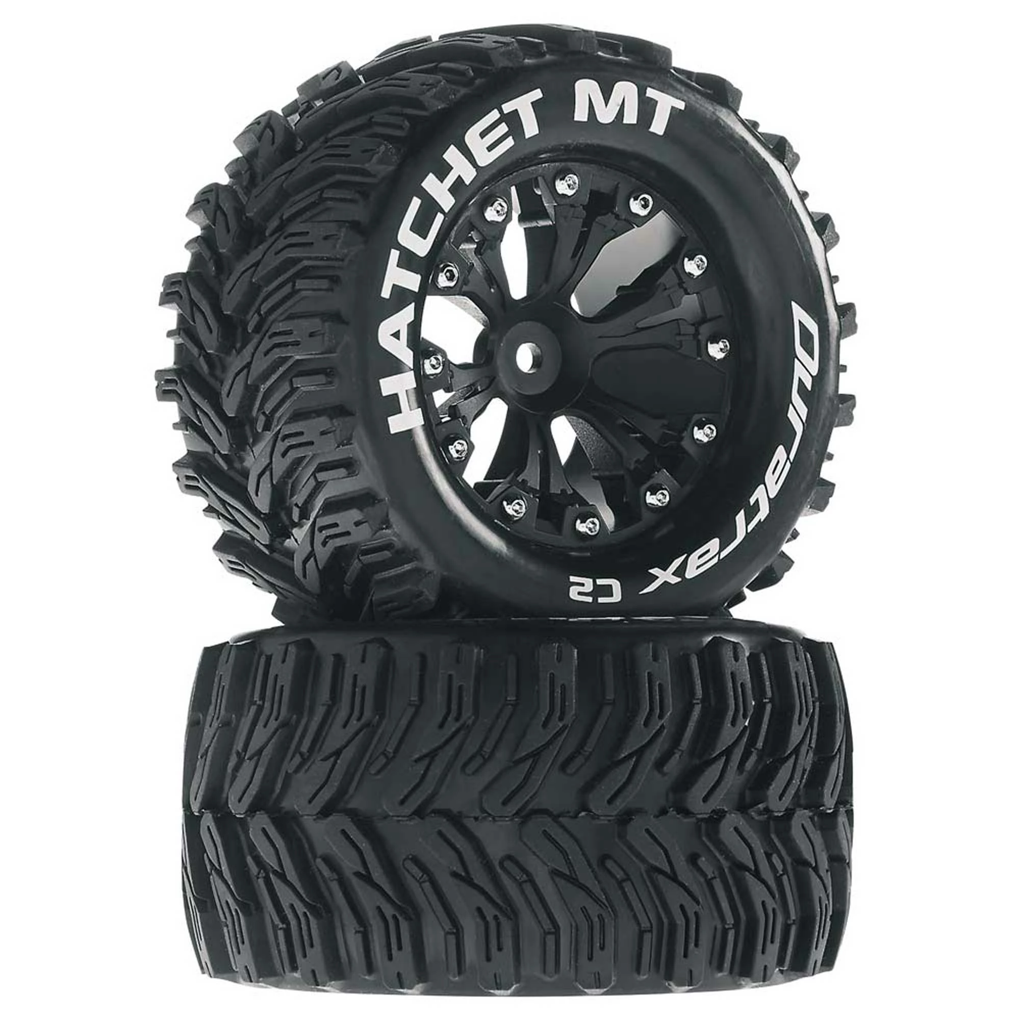 Duratrax Hatchet MT 2.8" 2WD Mounted Rear Tires, Black (2) for Tires & Wheels 3 Duratrax Hatchet MT 2.8" 2WD Mounted Rear Tires, Black (2) for Tires & Wheels