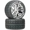 Duratrax Bandito ST 2.8" 2WD Mounted Rear C2 Tires, Chrome (2) for Tires & Wheels -DURATRAX Sales DTXC3543 A0 YN8C92BI