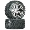Duratrax Six Pack ST 2.8" 2WD Mounted Rear C2 Tires, Chrome (2) for Tires & Wheels