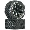 Duratrax Six Pack ST 2.8" 2WD Mounted 1/2" Offset Tires, Black (2) for Tires & Wheels