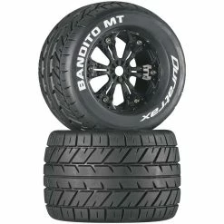 Duratrax Bandito MT 3.8" Mounted Tires, Black (2) for Tires & Wheels