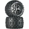 Duratrax Six-Pack MT 3.8" Mounted 1/2" Offset Tires, Chrome (2) for Tires & Wheels -DURATRAX Sales DTXC3585 A0 1USSLNOJ