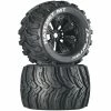 Duratrax Hatchet MT 3.8" Mounted 1/2" Offset Black Tires (2) for Tires & Wheels -DURATRAX Sales DTXC3588 A0 CTXKL9BY