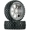 Duratrax Six-Pack C2 Mounted Buggy Spoke Tires, Chrome (2) for Tires & Wheels -DURATRAX Sales DTXC3605 A0 ERECBVUP