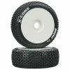 Duratrax X-Cons 1/8 C3 Mounted Buggy Tires, White (2) for Tires & Wheels -DURATRAX Sales DTXC3611 A0 LCDX2RD8