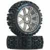 Duratrax Lockup 1/8 C2 Mounted Buggy Spoke Tires, Chrome (2) for Tires & Wheels -DURATRAX Sales DTXC3617 A0 OFZC5W4G