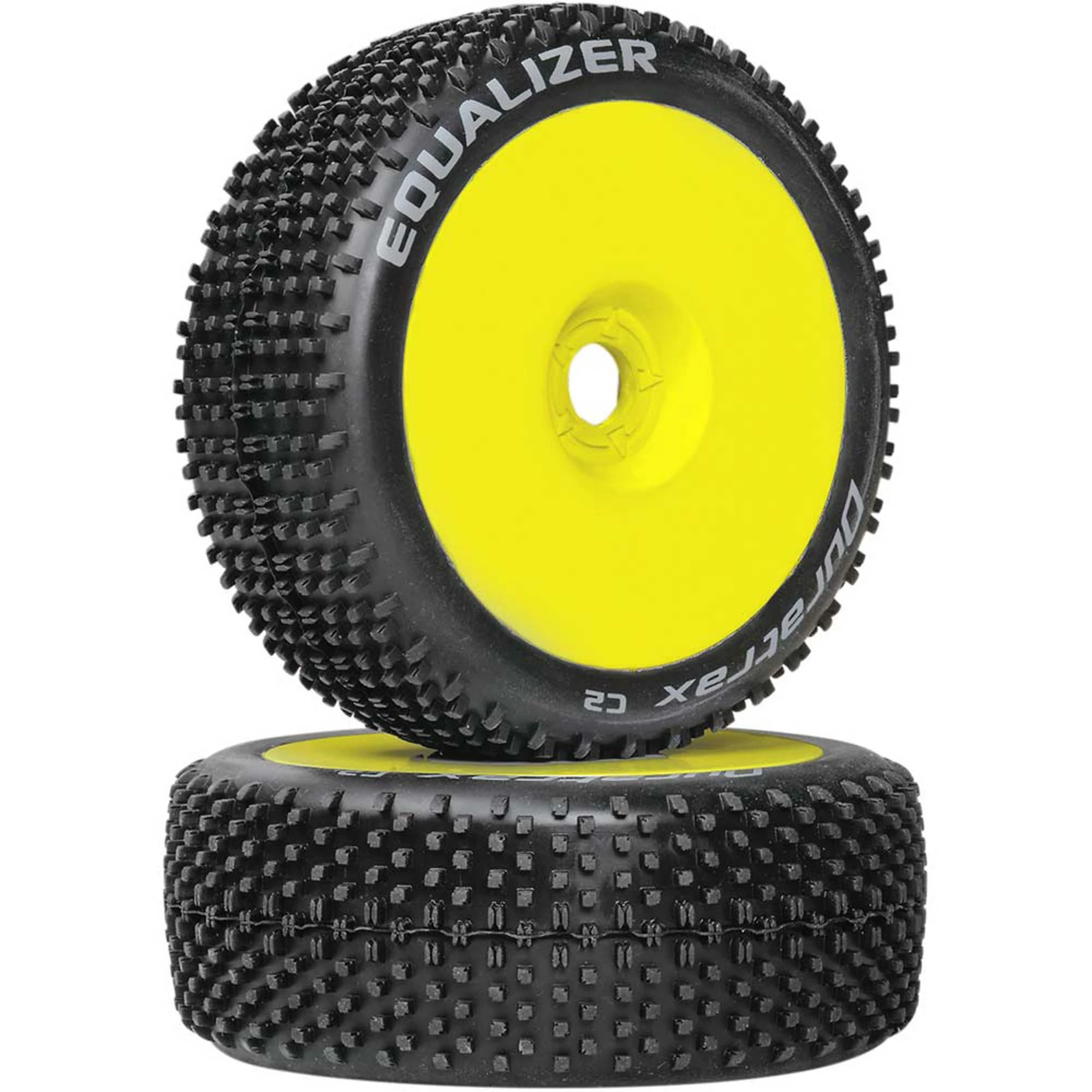 Duratrax Equalizer 1/8 C2 Mounted Buggy Tires, Yellow (2) for Tires & Wheels 3 Duratrax Equalizer 1/8 C2 Mounted Buggy Tires, Yellow (2) for Tires & Wheels
