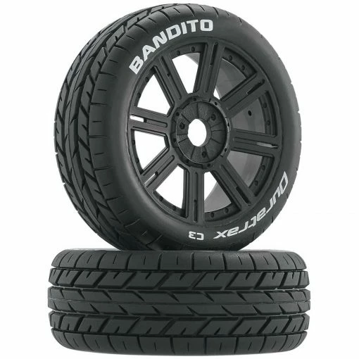 Duratrax Bandito 1/8 Buggy Tire C3 Mounted Spoke Tires, Black (2) for Tires & Wheels -DURATRAX Sales DTXC3656 A0 1RDMCM7Y