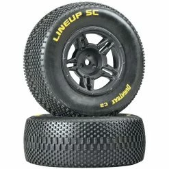Duratrax 1/10 Lineup SC Tire C2 Mounted Rear: Slash (2) for Tires & Wheels