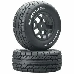 Duratrax Bandito SC C2 Mounted Tires: SCTE 4x4 (2) for Tires & Wheels