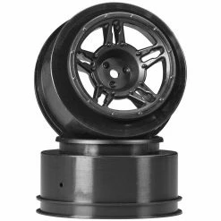 Duratrax SC Rear Wheels, Black: Slash/Blitz/SCRT10 (2) for Tires & Wheels