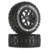 Duratrax Six-Pack SC C2 Mounted Tires: Losi SCTE 4x4 (2) for Tires & Wheels