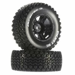 Duratrax Picket SC C2 Mounted Tires: Traxxas Slash Front (2) for Tires & Wheels