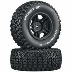 Duratrax Picket SC C2 Mounted Tires: Slash 4x4 Blitz Front Rear (2) for Tires & Wheels