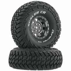 Duratrax Scaler CR C3 Mounted 1.9" Crawler Tires, Chrome (2) for Tires & Wheels
