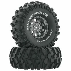 Duratrax Showdown CR C3 Mounted 1.9" Crawler Black Chrome (2) for Tires & Wheels