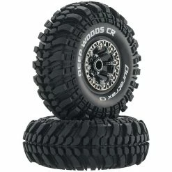 Duratrax Deep Woods CR C3 Mounted 2.2" Crawler Tires, Chrome (2) for Tires & Wheels