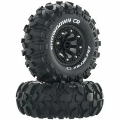 Duratrax Showdown CR C3 Mounted 2.2" Crawler Tires, Black (2) for Tires & Wheels