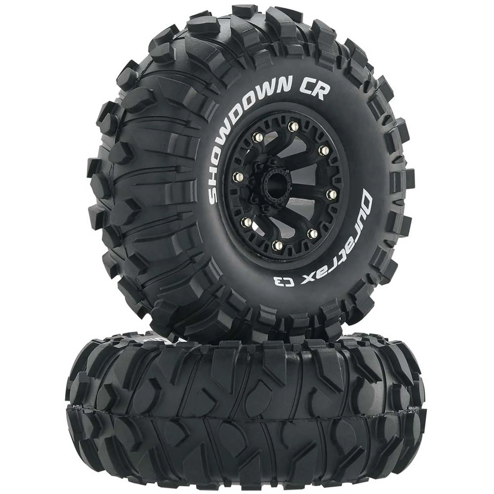 Duratrax Showdown CR C3 Mounted 2.2" Crawler Tires, Black (2) for Tires & Wheels 3 Duratrax Showdown CR C3 Mounted 2.2" Crawler Tires, Black (2) for Tires & Wheels