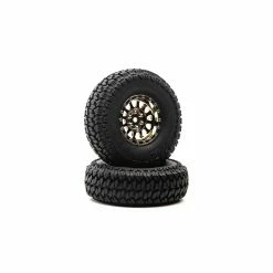 Duratrax Class 1 Scaler CR C3 Mntd 1.9" Blk/Chr (2) for Tires & Wheels