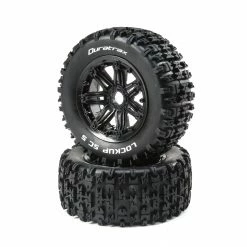 Duratrax Lockup 1/5 SC Sport Mounted Black Tires 24mm (2) for Tires & Wheels