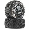 Duratrax Picket ST 2.8 Mounted Tires, Chrome 14mm Hex (2) for Tires & Wheels -DURATRAX Sales DTXC5203 A0 ERGZYHU5
