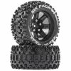 Duratrax Six-Pack ST 2.8 Mounted Tires, Black 14mm Hex (2) for Tires & Wheels