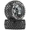 Duratrax Six-Pack ST 2.8 Mntd Black Chrome 14mm Hex (2) for Tires & Wheels