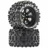 Duratrax Six Pack MT 2.8 Mounted Tires, Black 14mm Hex (2) for Tires & Wheels -DURATRAX Sales DTXC5256 A0 BVAYVH6E