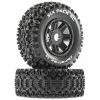 Duratrax Six Pack SC Mounted Soft Tires, Black 17mm Hex (2) for Tires & Wheels
