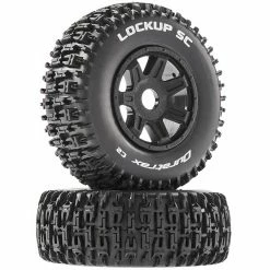 Duratrax Lockup SC Mounted Soft Tires, Black 17mm Hex (2) for Tires & Wheels