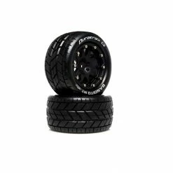 Duratrax Bandito MT Belted 2.8" 2WD Mounted Rear Tires, 0 Offset, Black (2) for Tires & Wheels