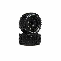 Duratrax Lockup MT Belted 2.8" 2WD Mounted Rear Tires, .5 Offset, Black (2) for Tires & Wheels