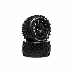 Duratrax Six Pack MT Belted 2.8" 2WD Mounted Rear Tires, 0 Offset, Black (2) for Tires & Wheels