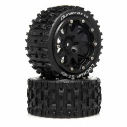 Duratrax Lockup ST Belted 2.8" 2WD Mounted Rear Tires, 0 Offset, Black (2) for Tires & Wheels